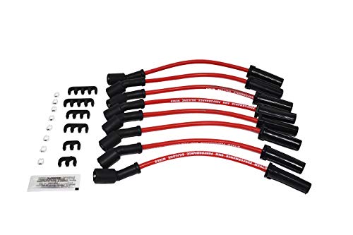A-Team Performance - Silicone Spark Plug Wires Set - Compatible with GMC Chevy Truck SUV 1999-2014 11" VORTEC LS LS1 LS2 LS3 LS6 LS7 4.8L 5.3L 5.7L 6.0L 6.2L 7.0L Red 8.0mm