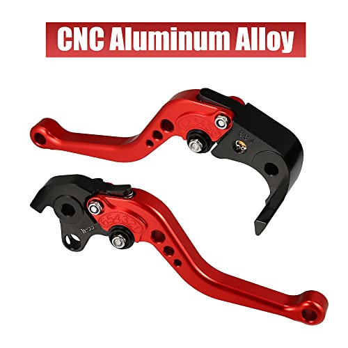 X AUTOHAUX 1 Pair Motorcycle Brake Clutch Levers Adjustable Folding CNC for Honda CBR1000RR CBR 1000RR FIREBLADE SC57 2004-2007 for CB1000R 2008-2016 Red - color: Red