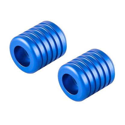 Advanblack Motorcycle Frame Sliders Machined CNC Alumium Crash Bar Slider Fit All Flat Out & Highway 1 1/4" Crash Bar Saddlebags Guards (Blue) - color: Blue