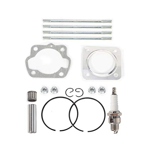 ECCPP 49cc Cylinder Piston Top End Rebuild Kit 1983-1987 for Suzuki LT50 - size: 09263-12023