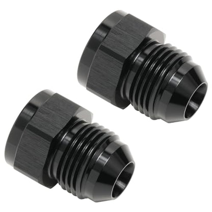 6AN Female to 8AN Male Flare Expander Fitting Adapter Aluminum Black, Pack of 2 - color: Black - 2pcs, size: 6AN Female to 8AN Male