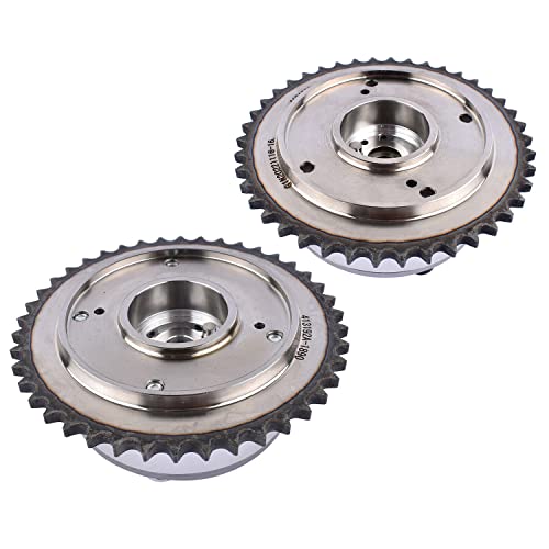 24370-2E200 Engine Exhaust +Intake VVT Timing Camshaft Gear Sprocket for Hyundai 2014-2019 Elantra Tucson Kia Soul Forte5 2.0L Replace# 24350-2E201 24370 2E200 - color: 24350-2E201