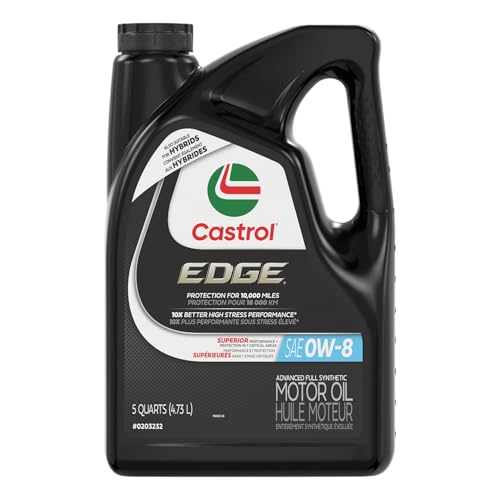 Castrol Edge Advanced Full Synthetic 0W-8 Motor Oil, 5 Quarts - size: 160 fluid ounces