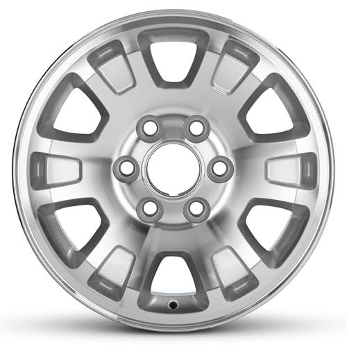 For 2004-2015 Chevrolet Silverado 1500 17 Inch Machined Silver Alloy Rim - OE Direct Replacement - Road Ready Truck Wheel