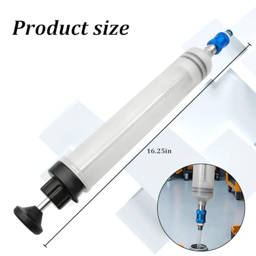 500cc Car Fluid Extractor with 39.3" Long Hose, Manual Vehicle Brake Fluid Pump with Extension Tubes, Portable Automotive Oil Change Extractor Syringe, Universal for SUV Van Truck