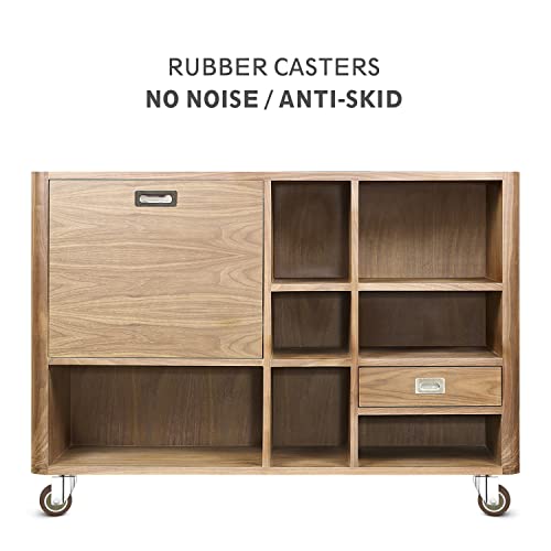 2" Casters Set of 4, Furniture Caster Wheels for Cart, Swivel Plate Castor, No Noise Rubber Wheels, Suitable for Workbench, Table - style: 2 "