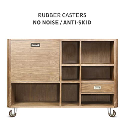 2" Casters Set of 4, Furniture Caster Wheels for Cart, Swivel Plate Castor, No Noise Rubber Wheels, Suitable for Workbench, Table - style: 2 "