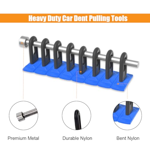 4Pcs/Set Car Dent Repair Tools, Paintless Dent Repair Removal Tool, Heavy Duty Dent Puller Kit, Powerful Car Body Repair Tool, Glue Tabs Dent Remover Tool for Car Dent Repair (Blue) - color: Blue