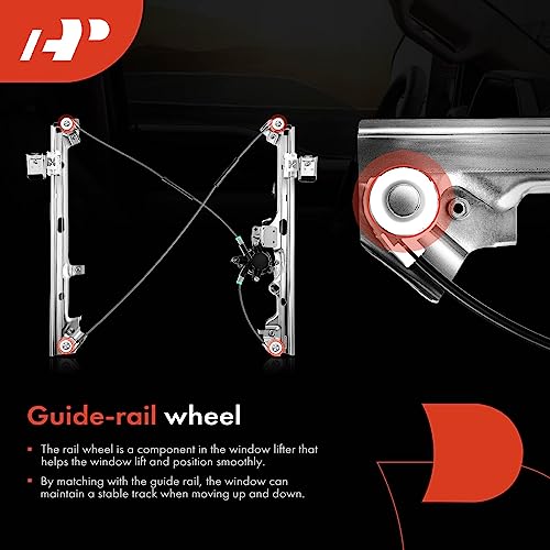 A-Premium Front Driver Side Power Window Regulator with Motor - size: Front Driver Side (LH)