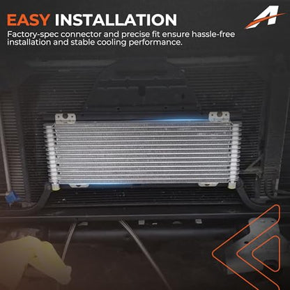40k Transmission Cooler Kit LPD47391, Heavy Duty 40,000 GVW Low Pressure Drop Oil Cooler, Brazed Aluminum Trans Cooler Compatible with Tru-Cool 40k for Trucks, RVs & Towing Vehicles (Silver) - color: Silver