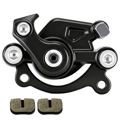 HIAORS Mini Bike Rear Disc Brake Caliper for Coleman CT100U CC100X B100 RB100 Baja DB30 Motovox MBX10 MBX11 GMB100 79cc 97cc 99cc 105cc 2.5hp 2.8hp Mega Moto MM-B80 MM-B105 Parts Brake Pads Black - color: Black