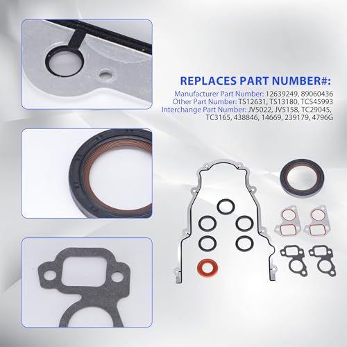 Timing Cover Gasket Set TCS45993 12633904 Compatible with Chevy GMC