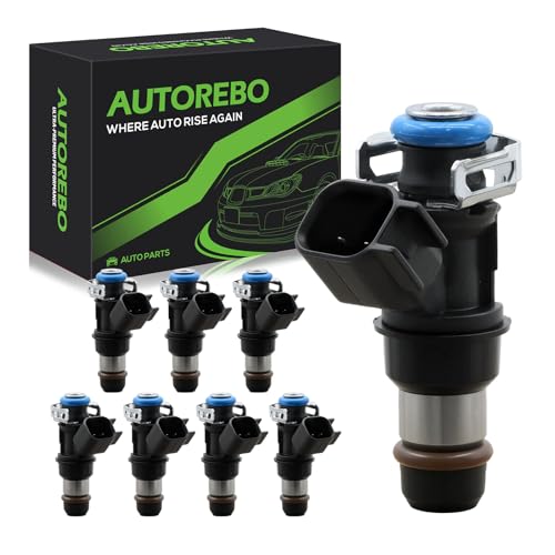 Fuel Injectors Set of 8 Compatible with Chevy Silverado Tahoe Avalanche GMC Sierra Yukon XL Hummer Isuzu Saab Buick Cadillac 4.8L 5.3L 6.0L 6.2L V8# FJ887 12580681 19421333 2171621 800-1923N 832-11203 - size: 887