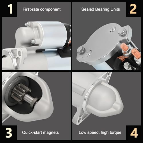 6939 NTLTPYY Starter for Chevy Cruze, Sonic 2011-2018 1.8L L4 - Starter Motor with 9 Tooth - 1.2KW 12V CW Rotation - Replacement OE 41012654 91014765 - style: 41012654