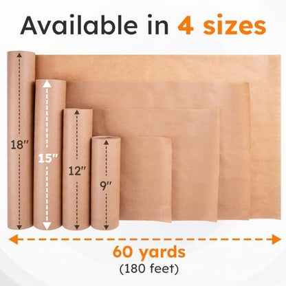 15" x 60 yd Kraft Masking Paper Roll for Painting - size: 15" x 60 Yards