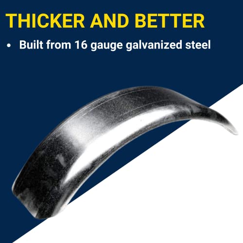 Tie Down Trailer Fender Single Axle - 16 Gauge Galvanized Steel Trailer Fender - 8" Wheel Size - 20" long 7" wide 6" tall (1 Fender) - size: 20" x 7" x 6", style: 1 Fender