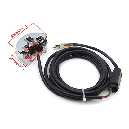 HTTMT- HTTMT Chrome 1" Handlebar Mounted Air Ride Switch Controller 3 Wire Compatible with Harley Davidson [P/N:TGHD-HBA006]