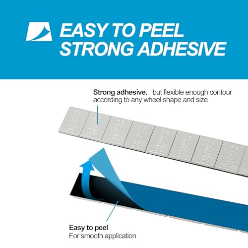 1/4 oz Grey Adhesive Stick On Wheel Weights (576 Pieces) - color: Gray, size: 0.25 Oz，576 pcs