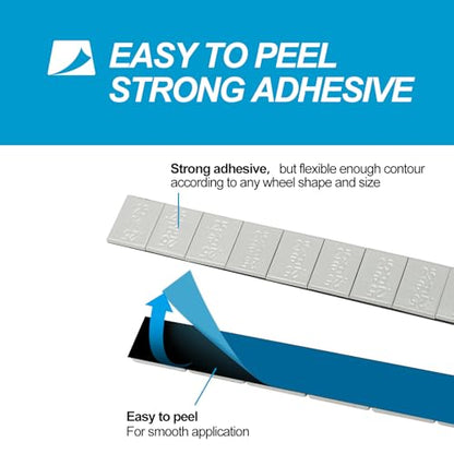 1/4 oz Grey Adhesive Stick On Wheel Weights (576 Pieces) - color: Gray, size: 0.25 Oz，576 pcs