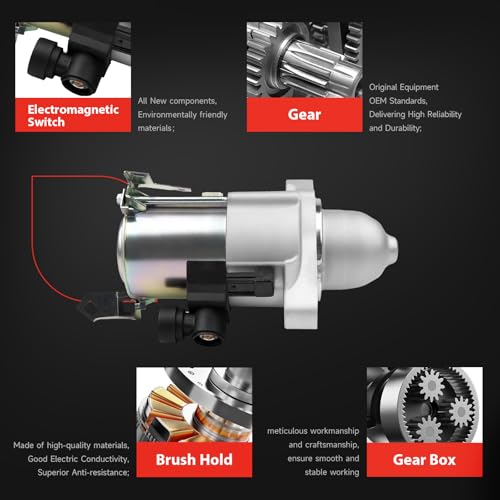 19159 New Starter Replacement for Honda Civic L4 1.8L 2012-2015, Honda HR-V 1.8L 2016-2022, Acura ILX 2.0L L4 2013 2014 2015, 31200-R1A-A01 31200-R0A-004 31200-RIA-A11 19264