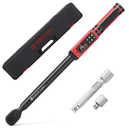 SUERCUP 1/2" Digital Torque Wrench (4.4-295 Ft.lb / 6-400Nm) for Auto/Truck - size: 1/2" 4.4-295 Ft.lb/6-400N.m