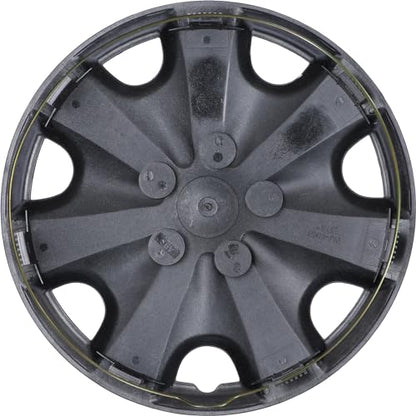 Hubcaps 15 Inch 4 Pcs Wheel Covers Compatible with 15in Cars SUV - color: 5051-Silver & Black-15