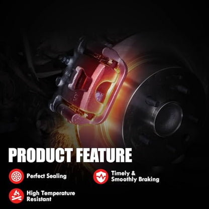 2pcs Rear Disc Brake Calipers Assembly with Bracket Replaces 19B2780 - size: 19B2780+19B2781