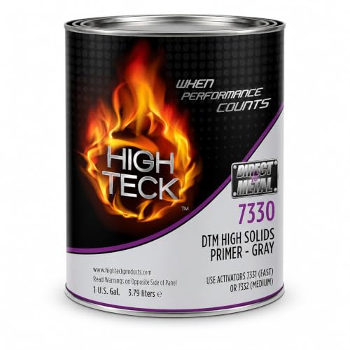 High Teck Products 7330-1 2K High Solids Urethane Primer, 1 gal, Gray, 3.43 lb/gal VOC, 4:1 Mixing