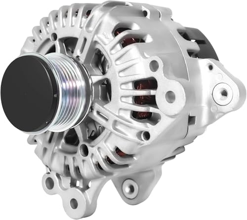 11134N Alternator Replacement for Jetta 2006-2014 2.0L/2011-2015 2.0L/2005-2006 1.9L, Passat 2006-2008 2.0L, GTI 2006-2008, Golf 2010-2014 2.0L, 12V 140Amp 6-Groove Pulley - size: 11134N