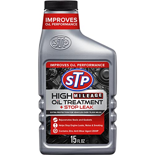 STP High Mileage Oil Treatment + Stop Leak - 15 FL OZ - size: 15 OZ