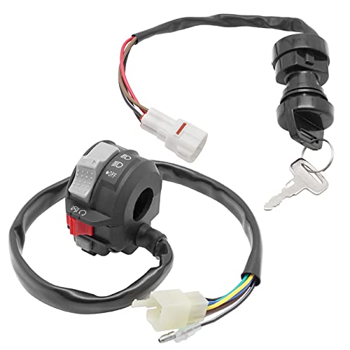 M MATI Start Stop Headlight Switch & Ignition Key Switch for Yamaha Warrior 350 Grizzly 600 1996-2001 Big Bear 350 Wolverine 350 1995-2001 Kodiak 400 1993-1999 Moto-4 350 1995