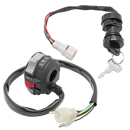 M MATI Start Stop Headlight Switch & Ignition Key Switch for Yamaha Warrior 350 Grizzly 600 1996-2001 Big Bear 350 Wolverine 350 1995-2001 Kodiak 400 1993-1999 Moto-4 350 1995