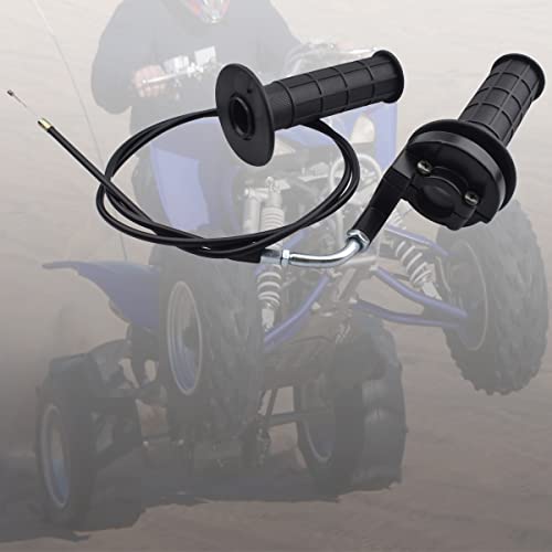 Twist Throttle Accelerator Handle Grips and Bent Cable Set for 50cc 110cc 125cc 150cc 250cc Dirt Bike Quad ATV Pit Pro Trail (Fits for 7/8"/22mm Bar) - size: 7/8" (22mm)