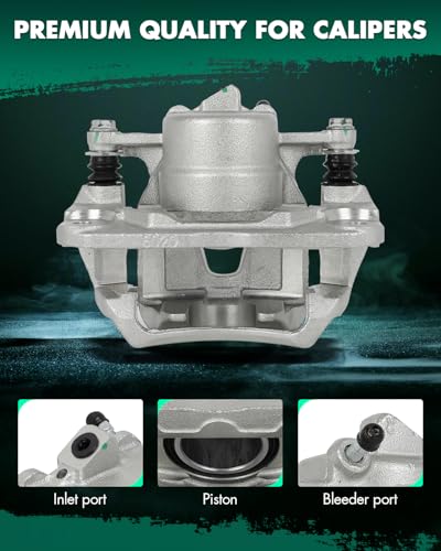 SCITOO Front Right Disc Brake Caliper With Bracket 19B1975 Silver - size: Front Passenger[19B1975]