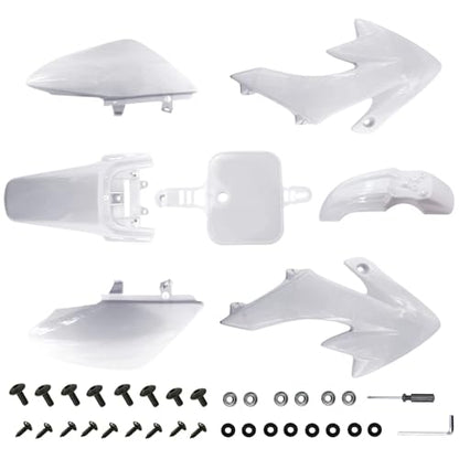 PRO BAT 7 PCs CRF50 Plastic Fender Kit XR50 Fairing Fender Kit Motorcycle - color: White