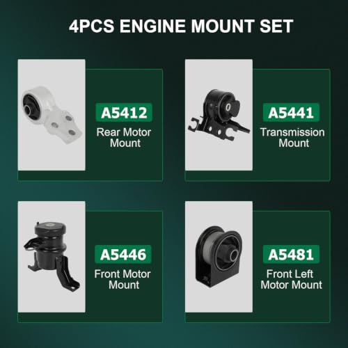 SCITOO Engine Motor and Transmission Mount Set for Ford Escape 2005-2012