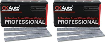 CKAuto 1/2oz, 0.5oz, Ultra Slim Low Profile, Grey Adhesive Stick On Wheel Weights, 60 oz/ 3.75 lb/Box, OE Quality, (120pcs) (Pack of 2) - color: Grey, size: 120PCS (Pack of 2)