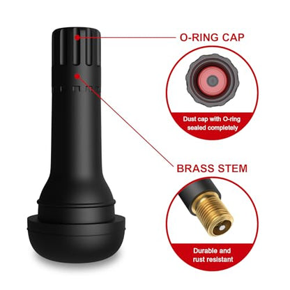 SUNSOUL TR413 Brass Stem EPDM Rubber Snap-in Tire Valve Stems for 0.453 Inch 11.5mm Rim Holes, Pack of 5pcs Valves - color: TR413-5pcs