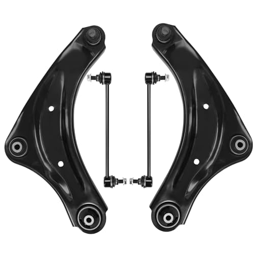 4pcs Front Suspension Kit Lower Control Arm Sway Bar End Link with Ball Joint Passenger Driver Side Assembly Replacement for Nissan Juke 2011-2017 Nissan LEAF 2011 2012
