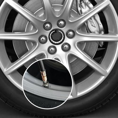 2pcs Valve Stem Extenders, 8.25 Inch Flexible Schrader Tire Valve Extension - color: Black2