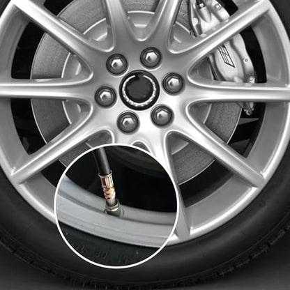 4PCS Valve Stem Extension, 8.25 Inch Flexible Schrader Valve Stem Extenders - color: Black3