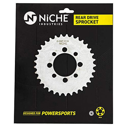 NICHE Drive Sprocket Chain Combo for Kawasaki KLX110 Suzuki DRZ110 Front 14 Rear 33 Tooth 420HZ Standard 86 Links - size: Standard Chain