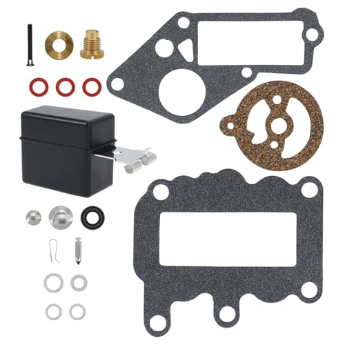 382048 Carburetor Repair Rebuild Kits Float Compatible with Johnson and Evinrude outboard 9.5 hp Engine 1964-1973 Replace 379154 765630