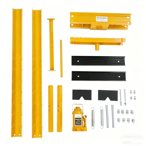 Heavy Duty 20 Ton Hydraulic H-Frame Shop Press, Adjustable Height - color: Yellow | with dust cover | 20T