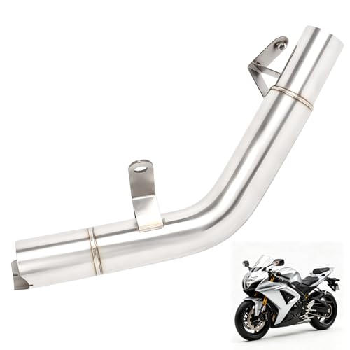MT12040013 Motorcycle Exhaust Mid Link Pipe Stainless Steel Slip On Compatible with Suzuki GSX-R600 GSX-R750 GSXR600 GSXR750 2011-2023 L1 L2 Middle Connect Tube