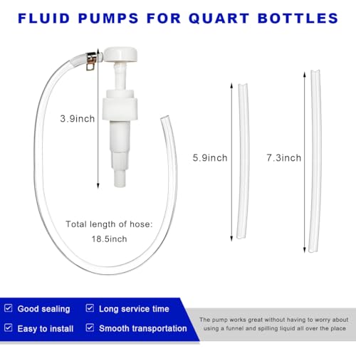 Fluid Pump for Quart Bottles, Transmission Fluid Extractor with 4cc Per Pump Stroke, Siphon Manual Hand Tool for Transfer Gear Oil Differential Fluids, Car Accessories