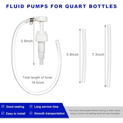 Fluid Pump for Quart Bottles, Transmission Fluid Extractor with 4cc Per Pump Stroke, Siphon Manual Hand Tool for Transfer Gear Oil Differential Fluids, Car Accessories