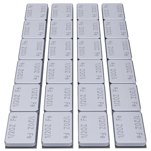 Sposuit Adhesive Stick on Wheel Weights 1/2oz, 0.5oz, Chrome(12pcs) - color: Chrome, size: 24Pcs(0.5oz)