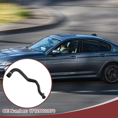 1 Pcs Radiator Coolant Hose for BMW 530i 540i 2017-2020 Upper Coolant Return Line No.17128602870 Black Rubber