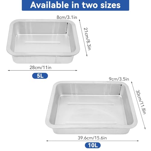 Oil Drain Pan, Heavy-Duty Leakproof Metal Oil Change Container with Wide Opening 3-4L Capacity Universal Fit for Cars Motorcycles Boats Garage Maintenance - size: 5l, style: 5l